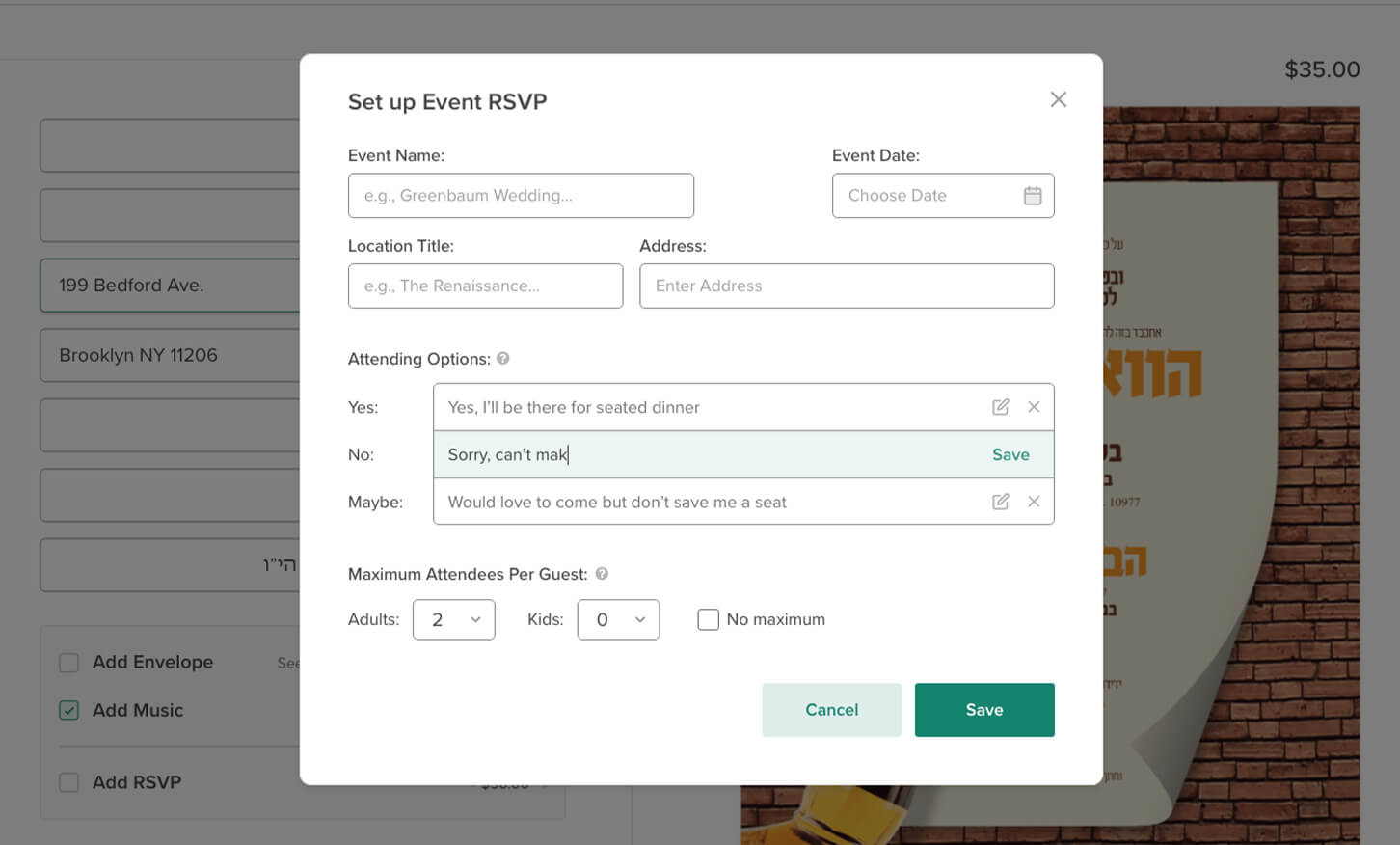 RSVP Feature 2
